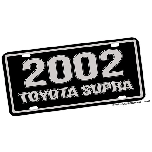 1978 through 2002 Toyota Supra Black Silver Aluminum License Plate - 第 27/27 張圖片