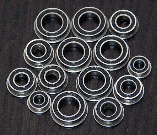 (14pcs) KYOSHO SCORPION /TURBO SCORPION /TOMAHAWK Rubber Sealed Ball Bearing Set - Afbeelding 1 van 1