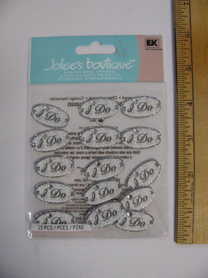 Jolee's Boutique I DO REPEATS Wedding 15 Pieces Glitter/Rhinestones NOS