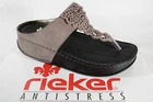 Rieker Toe Sandal, Real Leather, Grey, Soft Inner Sole New