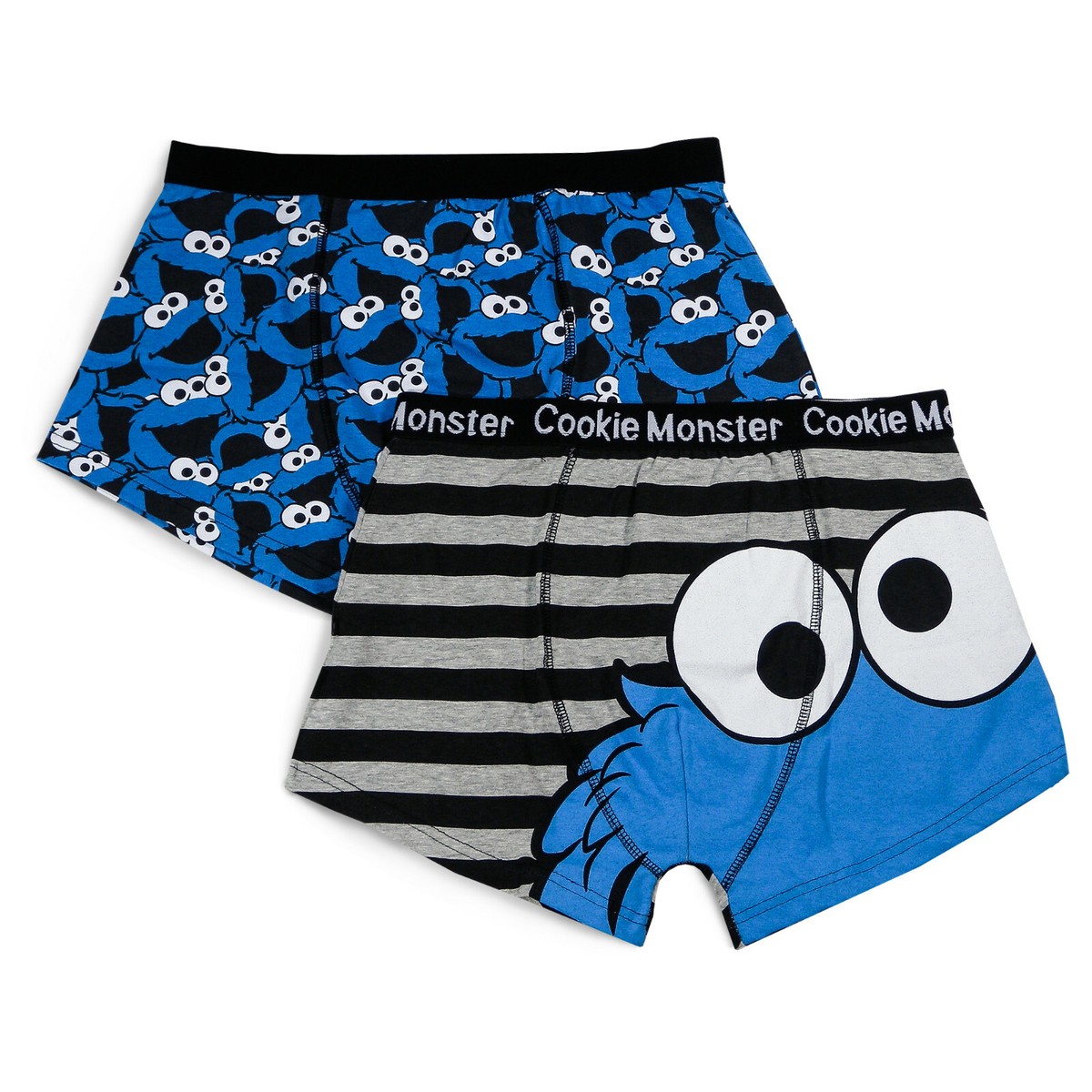 Mens 2 pack Cookie Monster Sesame St Boxer Shorts Deal Bargain
