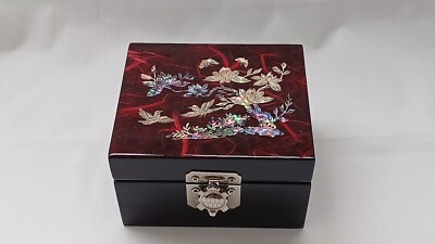 Traditionelle koreanische Najeon Chilgi Perlmutt Ring Schmuckschatulle 14-6