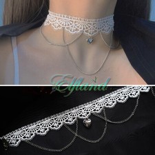Choker Halsband Kropfband Halskette * Spitze Herz Kette * Vintage Victorian
