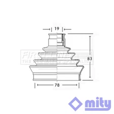Fits Skoda Felicia Favorit CV Joint Boot Set Front Outer Mity 6U0498203