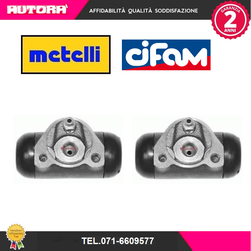 040001 2 Cilindretti freno ant adatto a Fiat 500 (MARCA CIFAM)