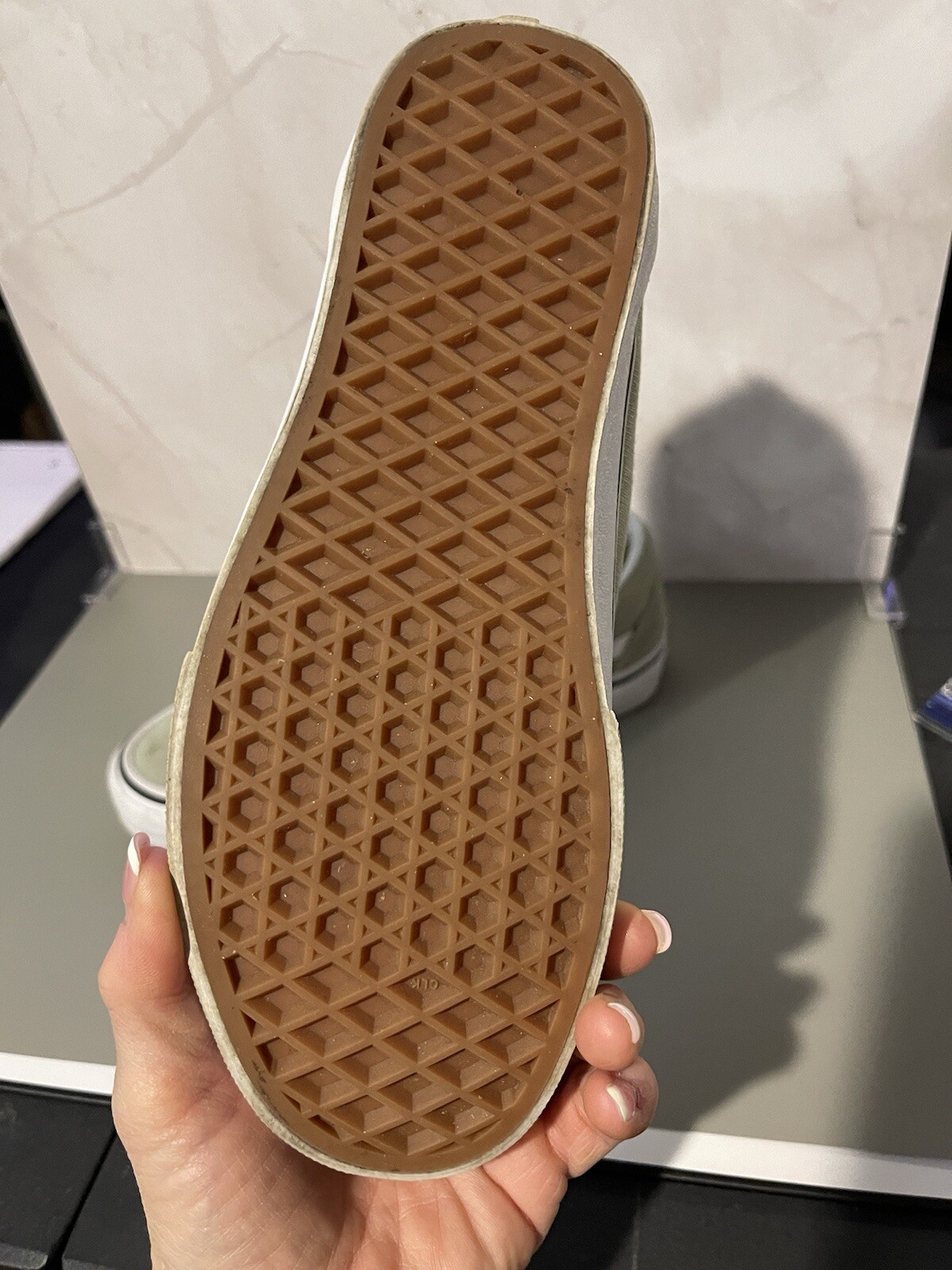 Vans UA Old Skool Suede Canvas Skate Shoes Dessert Sage Women’s Size 7 Mens 5 thumbnail 4