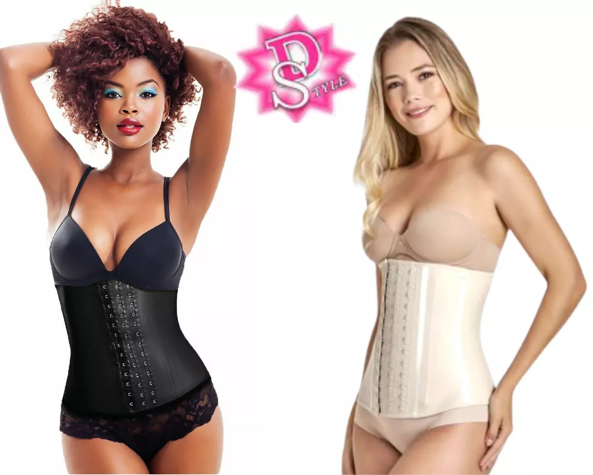 FAJA COLOMBIANA WOMEN LATEX WAIST TRAINER CORSET w/ 3 LEVEL HOOKS CURVEEZ  2031