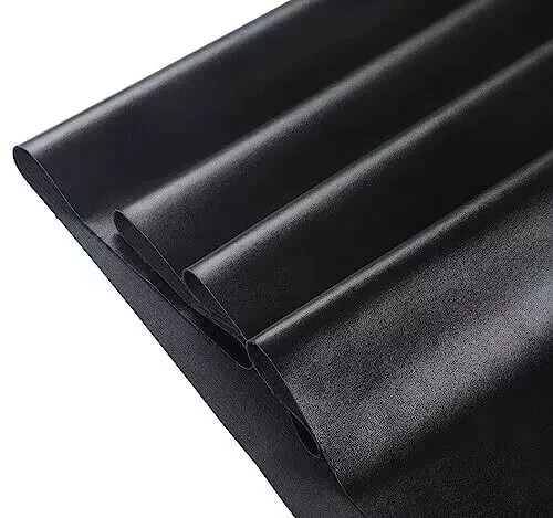 Vinyl Faux Leather Sheets: Smooth Faux Leather Fabric Waterproof 54" x Black - Picture 3 of 5
