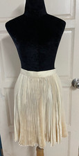 Christian Dior Pleated Ivory color Short skirt