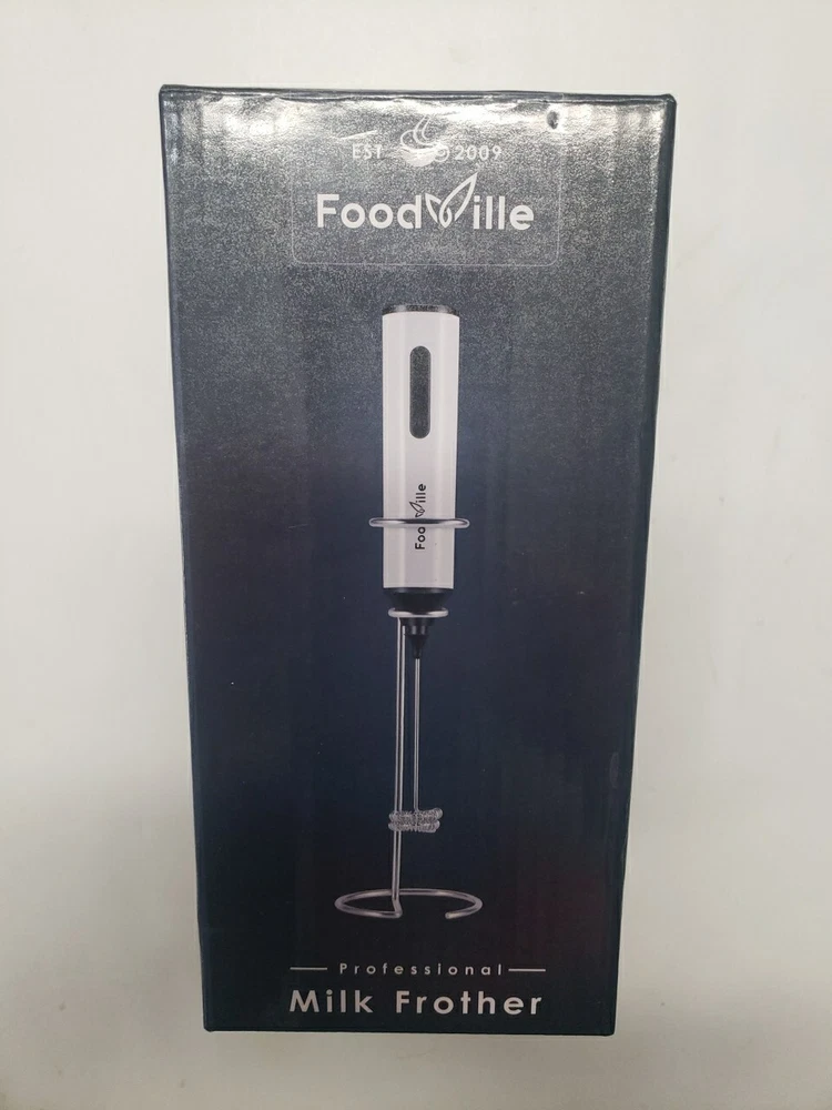 Milk Frother Electric Handheld Double Whisk Foam Coffee Rechargeable Foodville