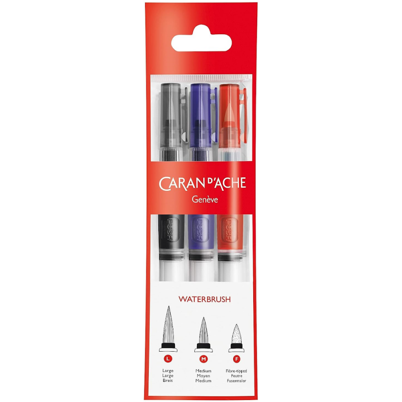 Caran d'Ache Museum Aquarelle Water Brush Set (3pc)