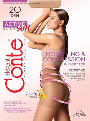 Conte ACTIVE SOFT 20 Den Tights   Support & Compression Pantyhose, Control Top