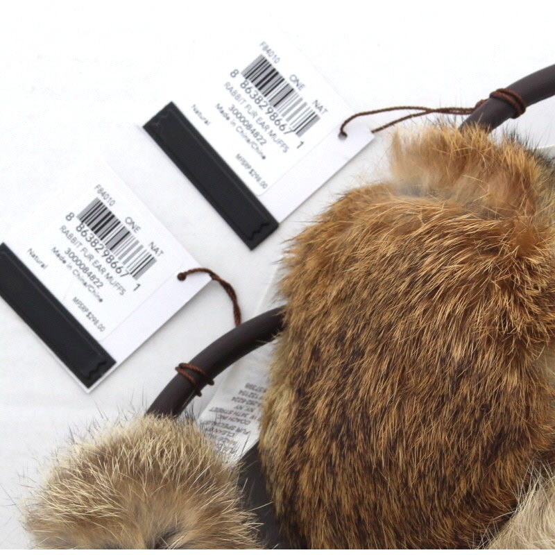 極美品 COACH コーチ 耳当て イヤーマフラー レザー ブラウン Coach Fur Earmuffs, Women's Winter Leather Band, Fur Ear Cover