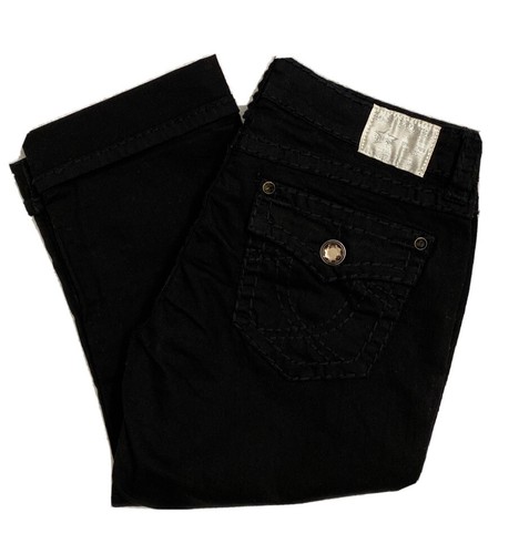 LA IDOL JEANS Crop Size 11 Black NWOT 