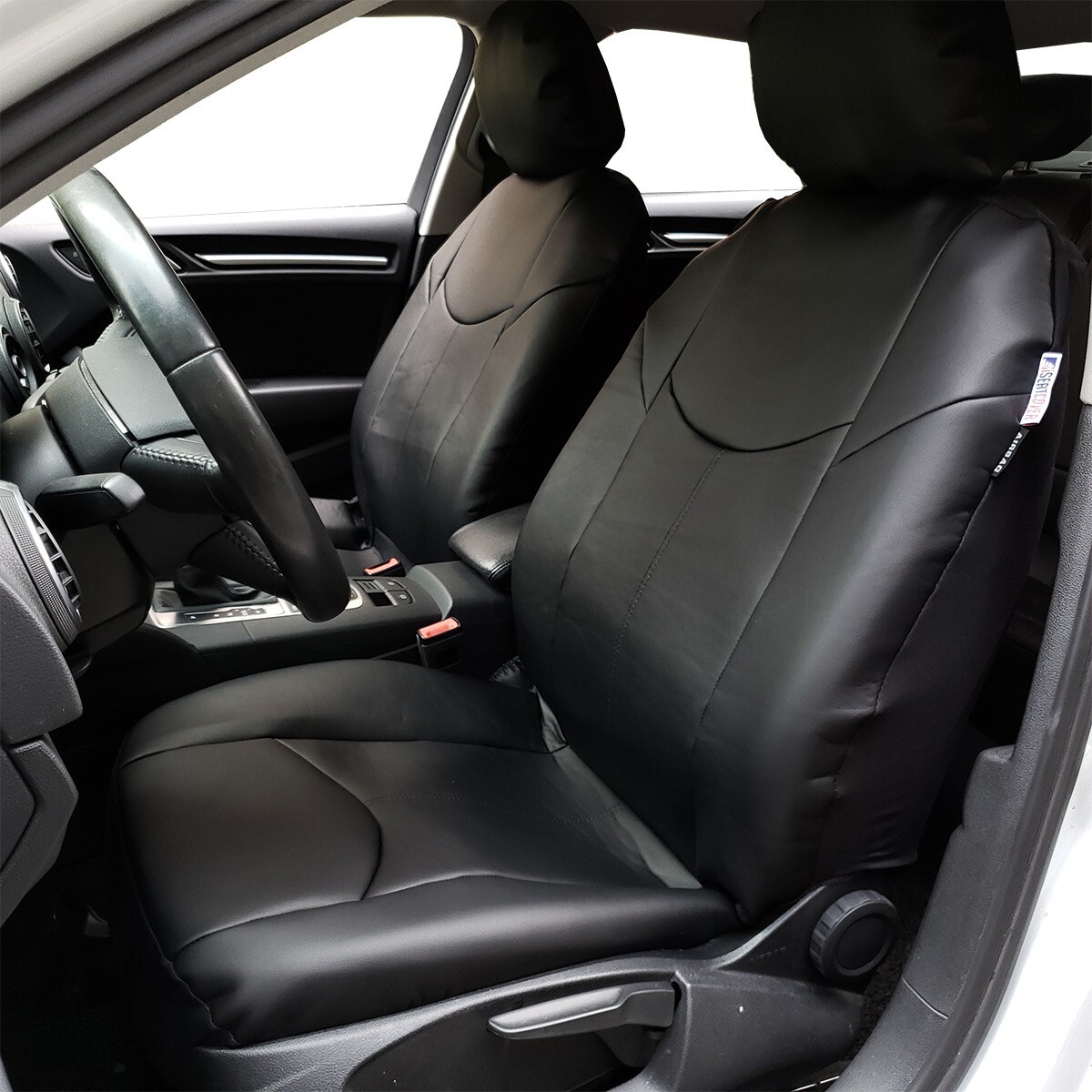 Car Seat Covers For LDV T60 Dual Cab UTE 2022 Front Pair Black Leather