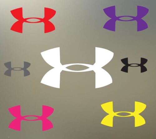 (6) 1" Under Armour Logo Trener sportowy Piłka nożna Golf Naklejka winylowa NOWA S911 - Zdjęcie 1 z 3