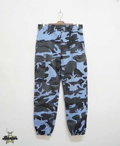 Rari Pantaloni Militari Esercito Italiano Mimetismo Blu Policroma Taglia S  | eBay