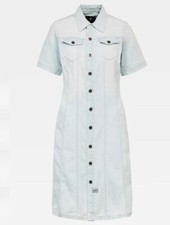 G-STAR RAW women's dress denim dress SS blue faded blue size S New