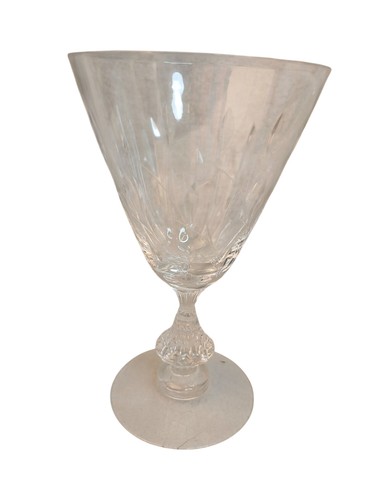 Duncan & Miller Willow 6 inch Crystal Water Goblets Wine Glasses Leaf Cut Barwar - Picture 7 of 8
