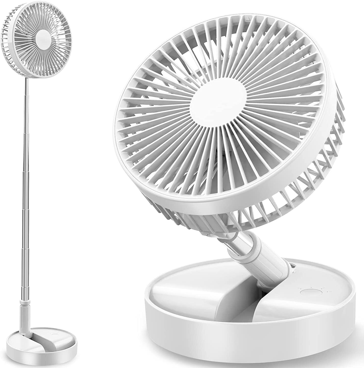 Cordless Fan Telescopic Folding Air Cooler Portable Rechargeable USB