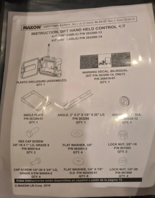 ｓｓ MAXON GPT Lift Gate Hand Held Remote Control Controller