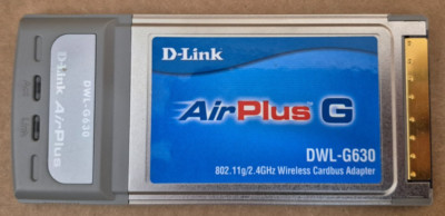 D-Link AirPlus G DWL-G630 Wireless G Notebook adapter wi-fi BDWLG630..A1