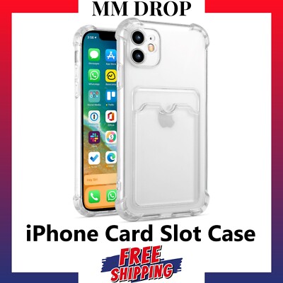 For iPhone 17 Case 16 15 14 13 12 11 PRO MAX Mini X Clear With Card ...