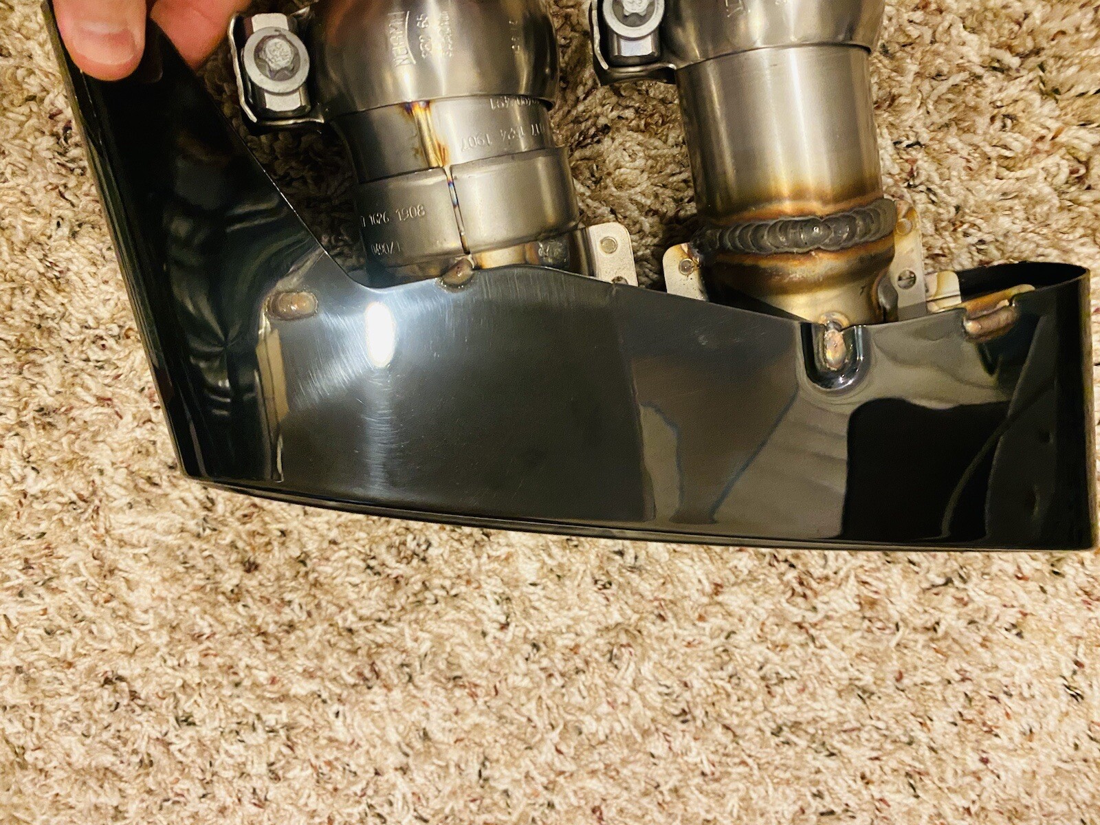 BLACK EDTION BENTLEY BENTAYGA MUFFLER EXHAUST PIPE TIP 15-19 BLACK CHROME RIGHT