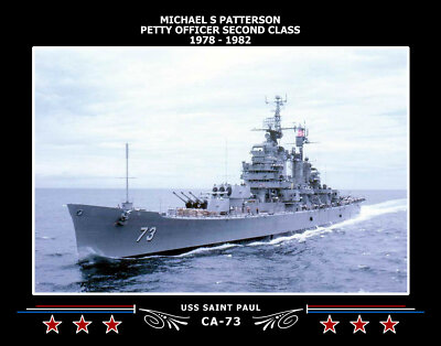 Navy Emporium USS Saint Paul CA-73 Canvas Photo Print 2CA73