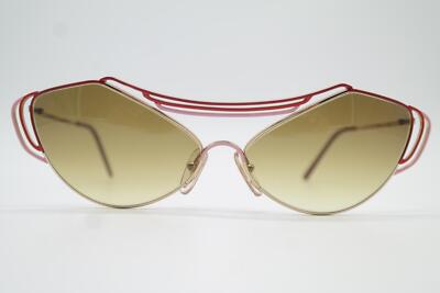 Vintage Sunglasses Casanova LC 9 Gold Red Pink Oval Sunglasses