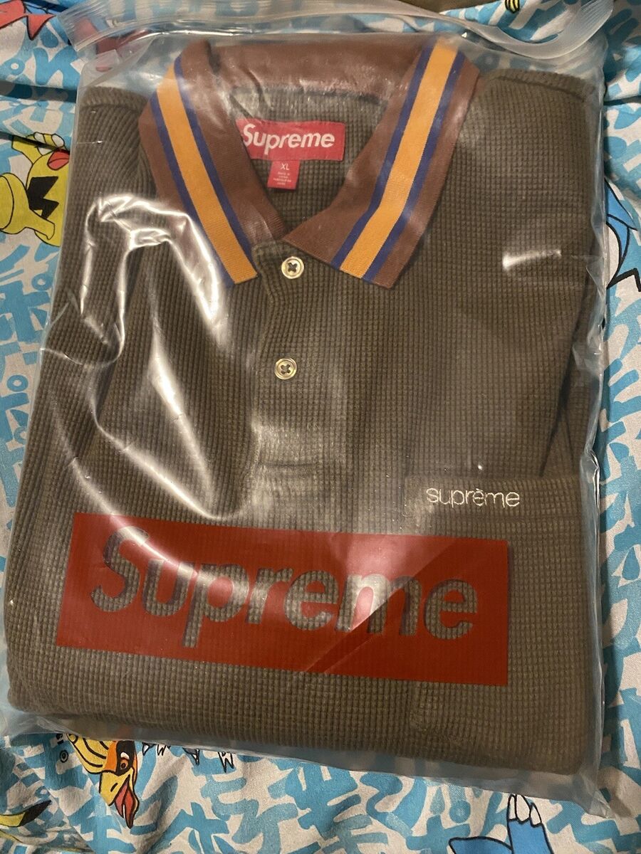 Supreme Thermal L/S Polo Olive Size XL In Hand Ships Fast | eBay Supreme Thermal L/S Polo Olive Size XL In Hand Ships Fast | eBay