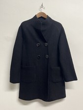 Fenn Wright Manson Lightweight Unlined Black Marino Wool Cardigan Coat Uk10