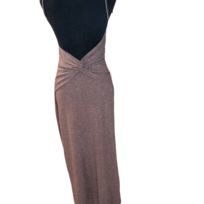brown sparkly formal dress ZAPAKA Women Prom Dress Sparkly Golden Mermaid Sequin Evening Dress With Slit, Rose Golden / UK20 main image 1