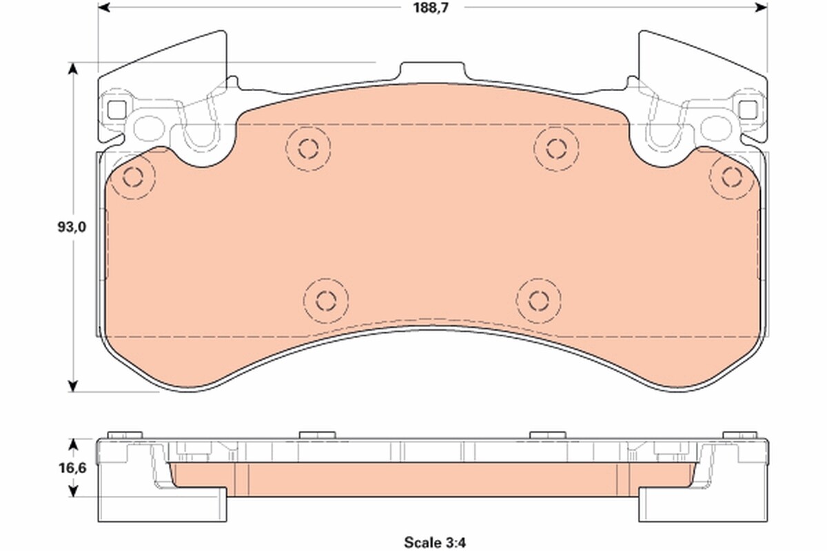 GDB1911 TRW Brake Pad Set, disc brake for AUDI,DODGE