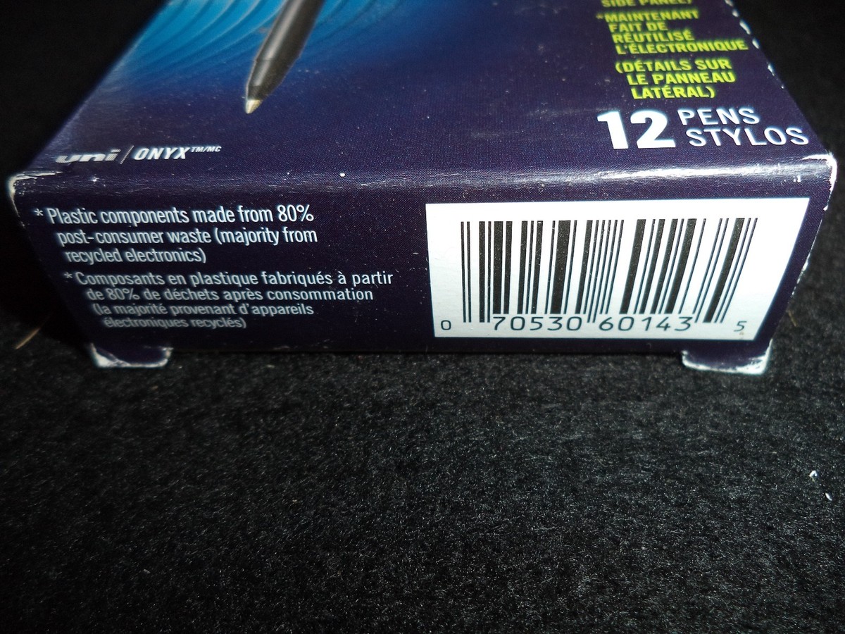 Uni-ball Onyx Rollerball Pens Fine Point 0.7mm Black Ink - Dozen Pack