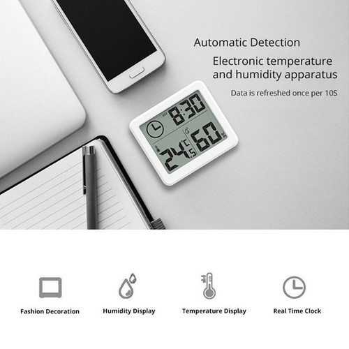 Termómetro digital LCD interior exterior higrómetro temperatura medidor de humedad - Imagen 6 de 12