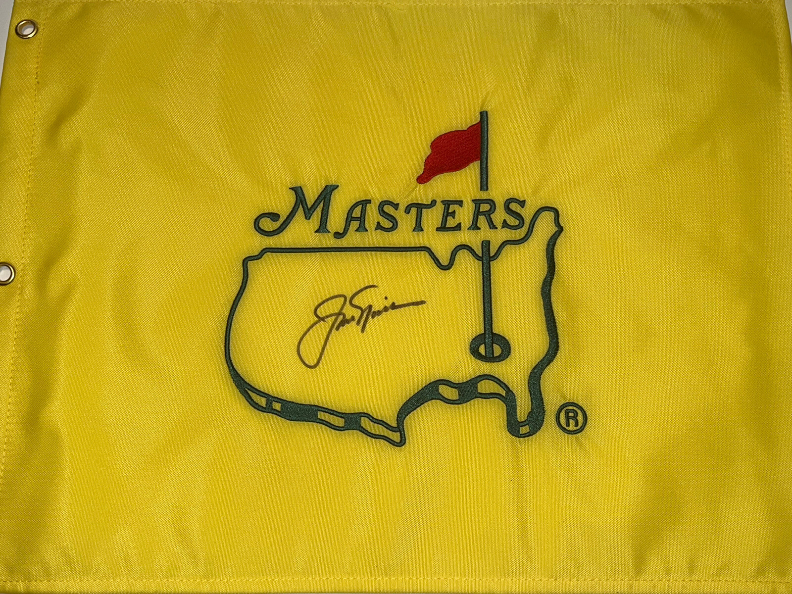 Jack Nicklaus Signed Autographed Undated Masters Flag PSA/DNA COA Full Letter