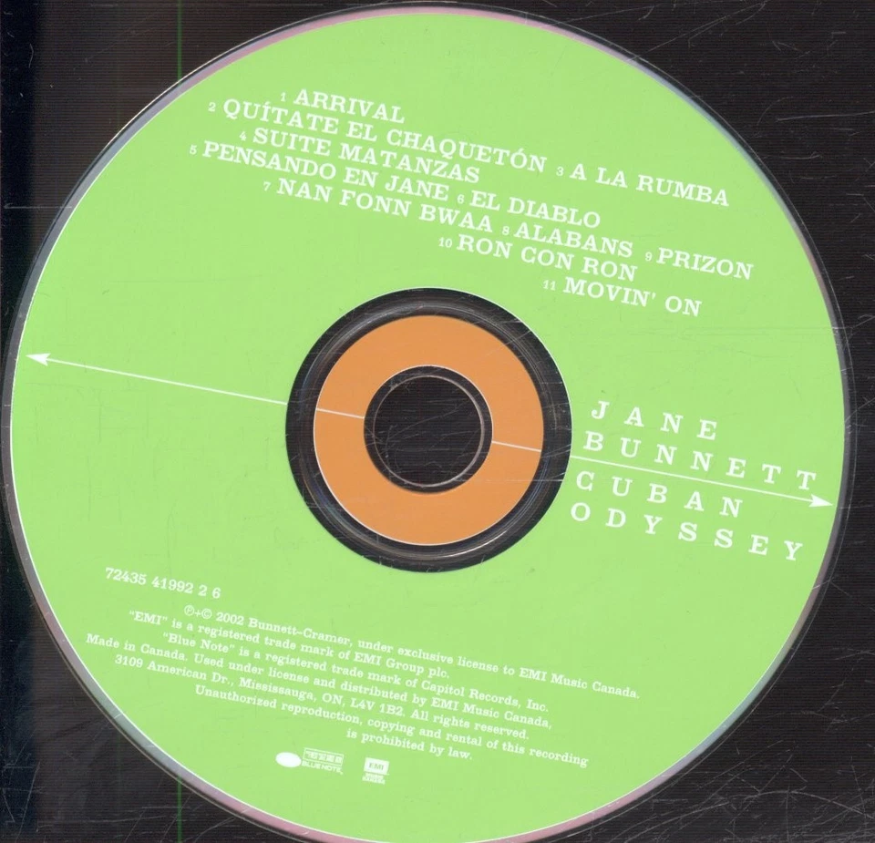 Jane Bunnett Cuban Odyssey CD Europe Blue Note 2002 724354199226 - Image 3 of 3