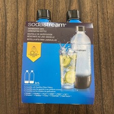 NEW SodaStream Carbonating Bottle, 1 liter, Clear (Pack of 2)