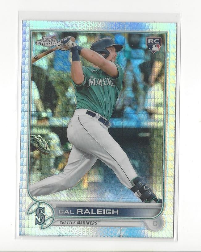 2022 Topps Chrome Prism Refractor #149 Cal Raleigh RC Rookie Mariners