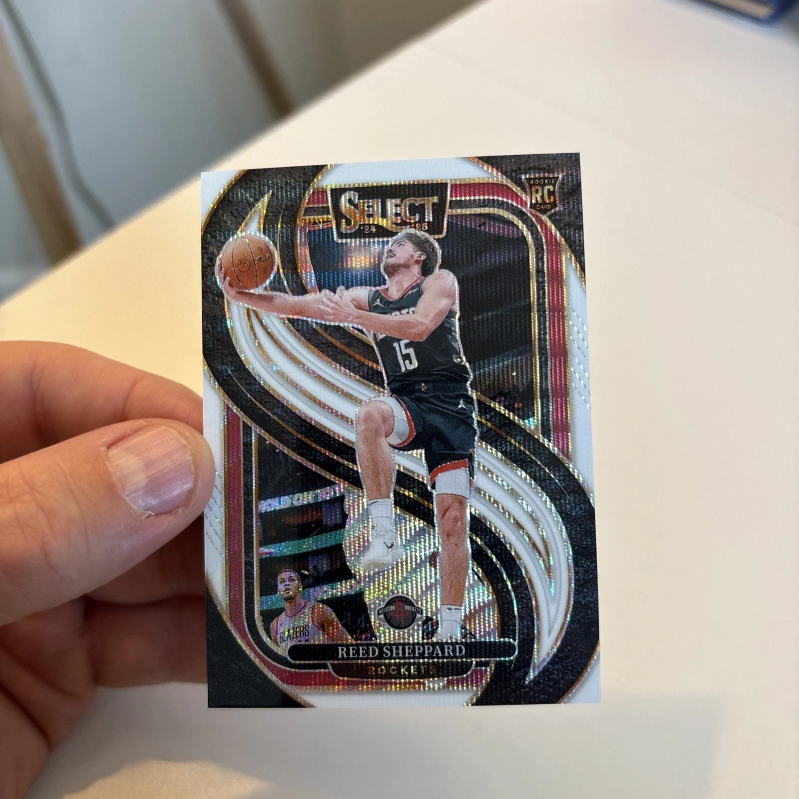 2024-25 Panini Select Premier Level Reed Sheppard #181 White Wave Prizm /99 (RC)