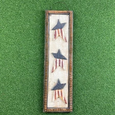 Vintage American Patriotic Wood Craft Wall Hanging