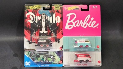 Hot Wheels Kool Kombi Premium Mix Lot of 4 Dracula Green Lantern Barbie Eibach +