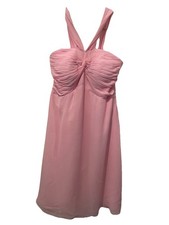 Azazie - a12- light pink halter cocktail/ prom party bridesmaid dress