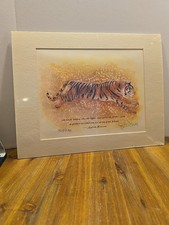Sylvia Browne Tiger Lithograph Signed Jo McElwee 869/2900 COA Angel Bea 2005