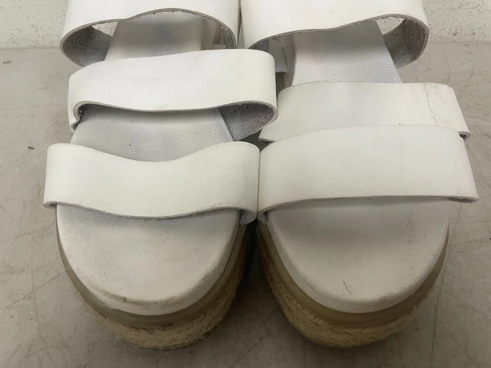 Sandalias MIA Niña Blancas Deslizables Para Mujer Talla 8.5 M Informales Verano Confort Zapatos Foto 3 de 4