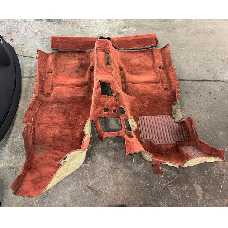 1988-1991 BMW E30 325ix купе заводской напольное покрытие ковер комплект кардинальный красный OEM - Изображение 4 из 4