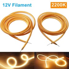12V 460-600mm LED Flexible Slim Filament Spiral Bulb 2200K Filament Retro Edison