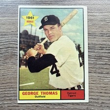 Topps 1961 George Thomas Rookie High #544 Detroit Tigers MLB Baseball Card