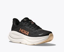 Hoka One One Bondi 9 1162012-BRGL Sneakers Women's Black Rose Gold Running Shoes